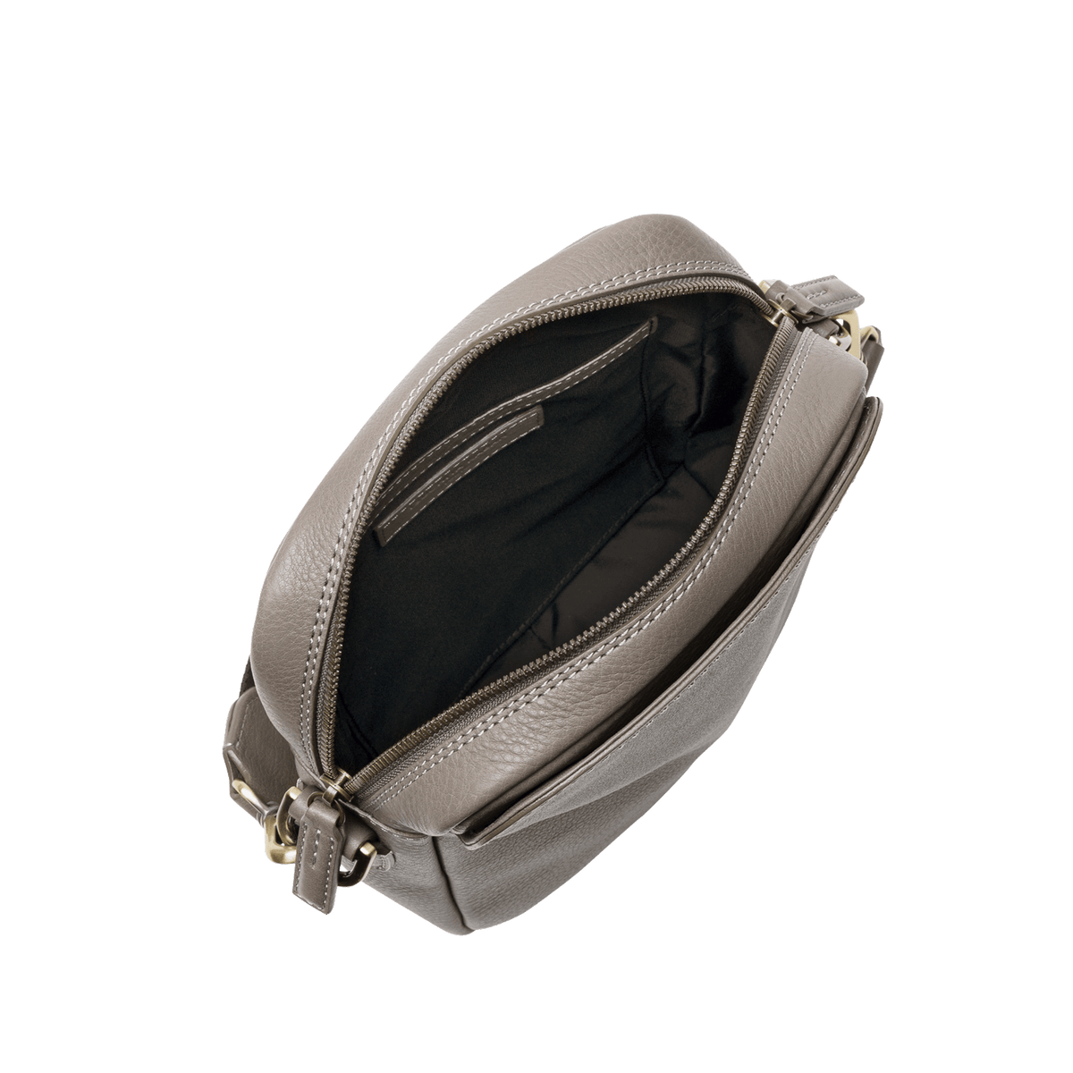 Steerhide (Soft Nume Leather) Tone Nume Box Shoulder Bag in Stone Made in Japan