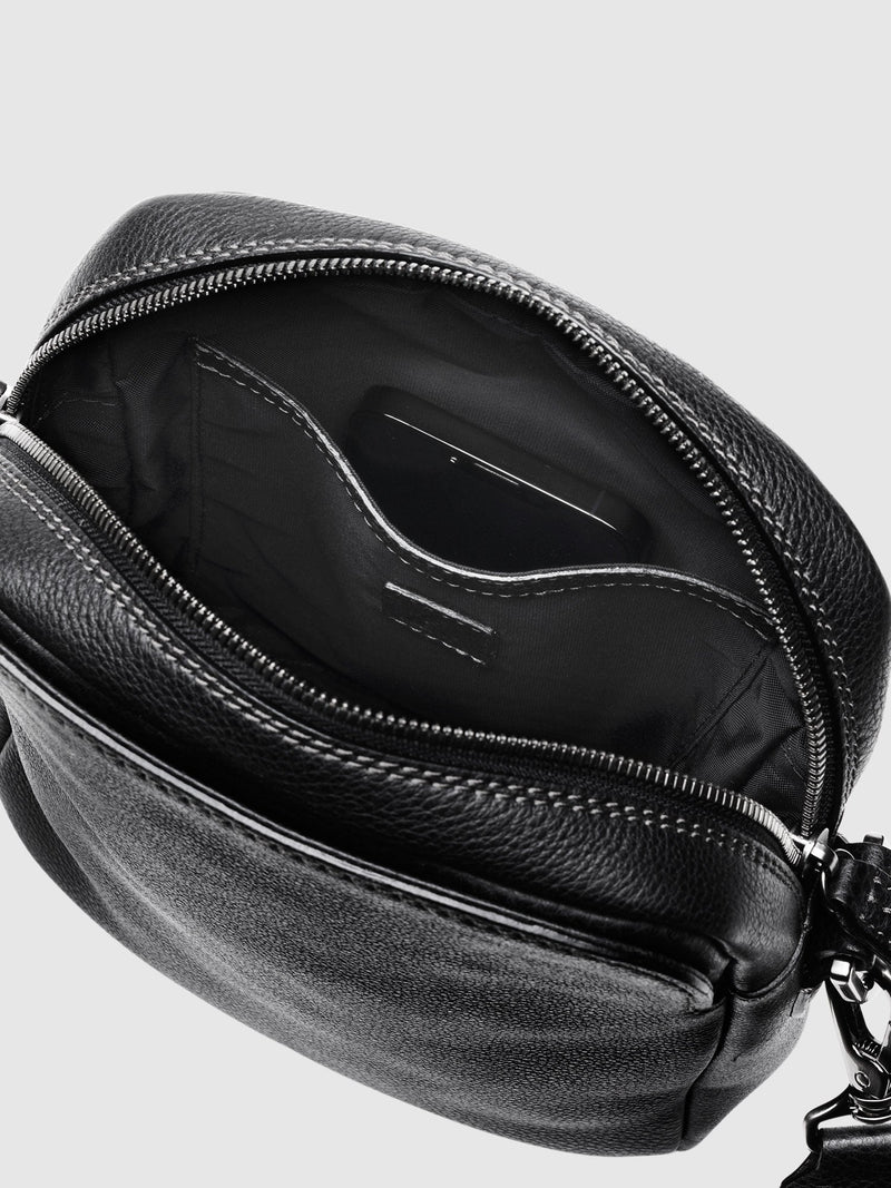 Steerhide (Soft Nume Leather) Tone Nume Box Shoulder Bag in Stone Made in Japan