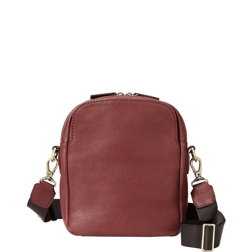 Steerhide  Tone Nume Box Shoulder Bag in Brick Red Made in Japan