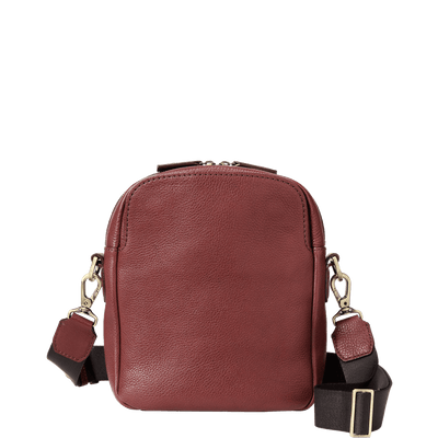 Steerhide  Tone Nume Box Shoulder Bag in Brick Red Made in Japan