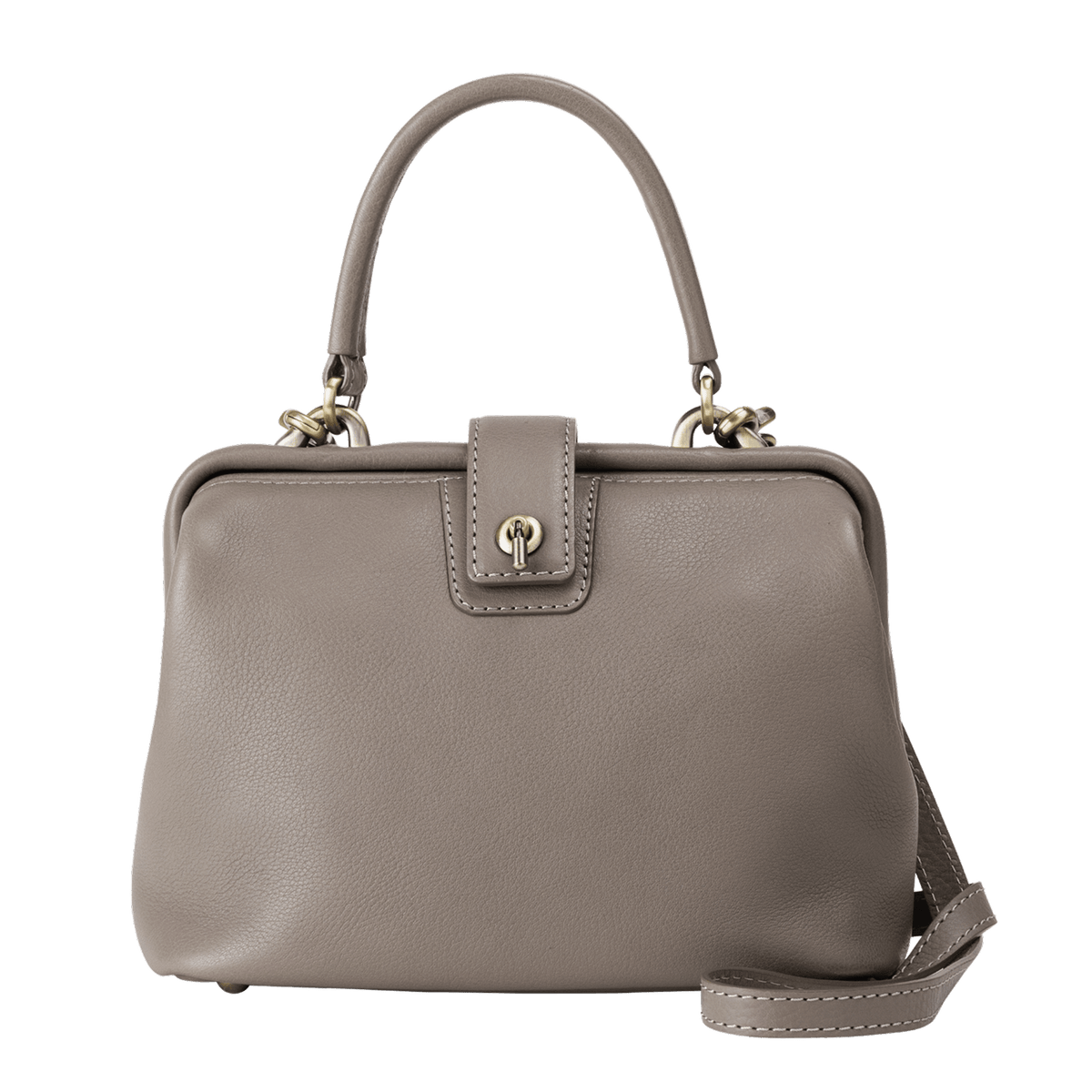 Steerhide (Soft Nume Leather) Tone Nume Doctor Bag in Stone Made in Japan