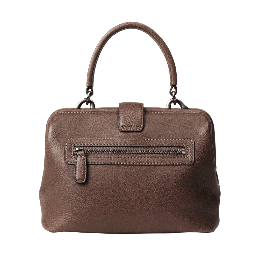 Steerhide (Soft Nume Leather) Tone Nume Doctor Bag in Stone Made in Japan