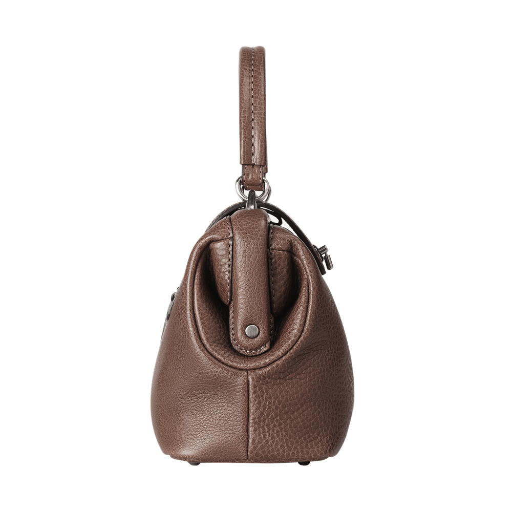 Steerhide (Soft Nume Leather) Tone Nume Doctor Bag in Stone Made in Japan