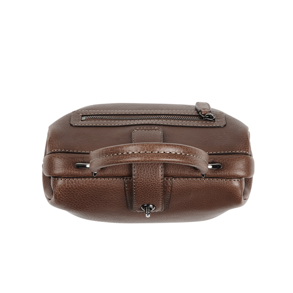 Steerhide (Soft Nume Leather) Tone Nume Doctor Bag in Stone Made in Japan