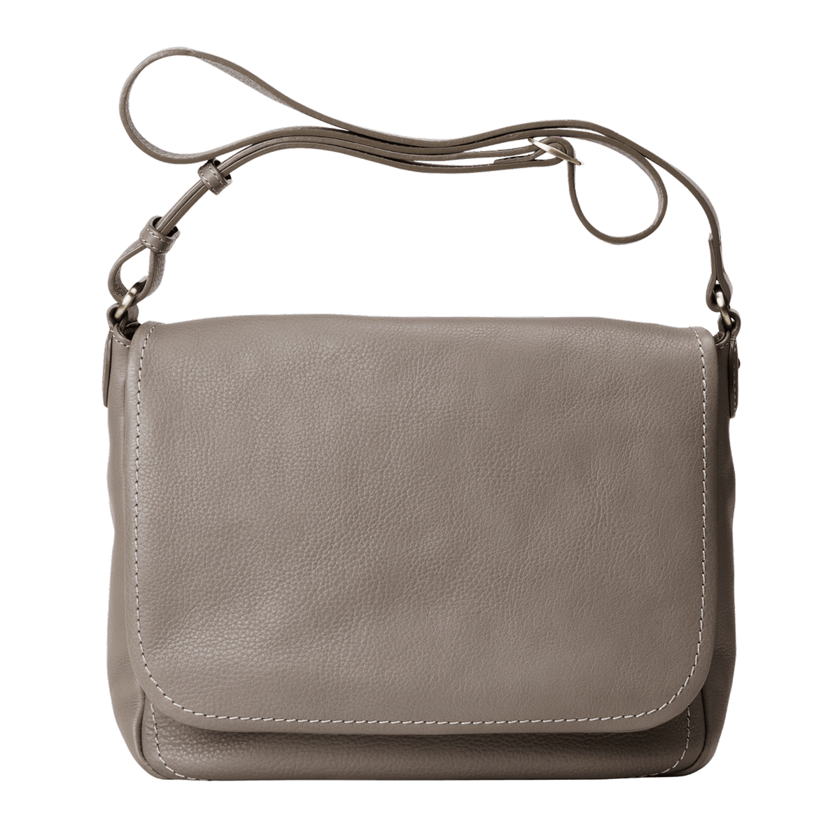 Steerhide (Soft Nume Leather) Tone Nume Shoulder Bag in Stone Made in Japan