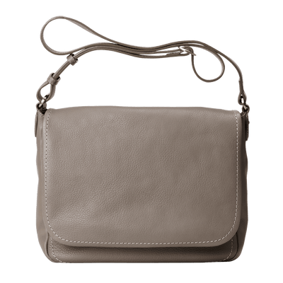 Steerhide (Soft Nume Leather) Tone Nume Shoulder Bag in Stone Made in Japan