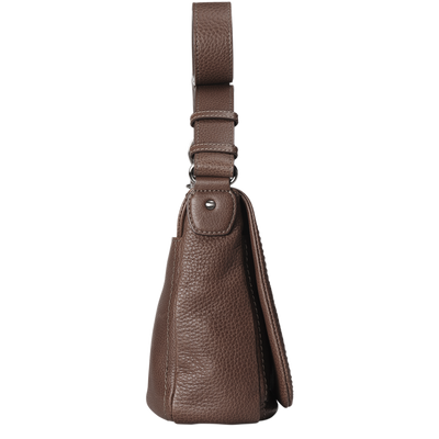 Steerhide (Soft Nume Leather) Tone Nume Shoulder Bag in Stone Made in Japan