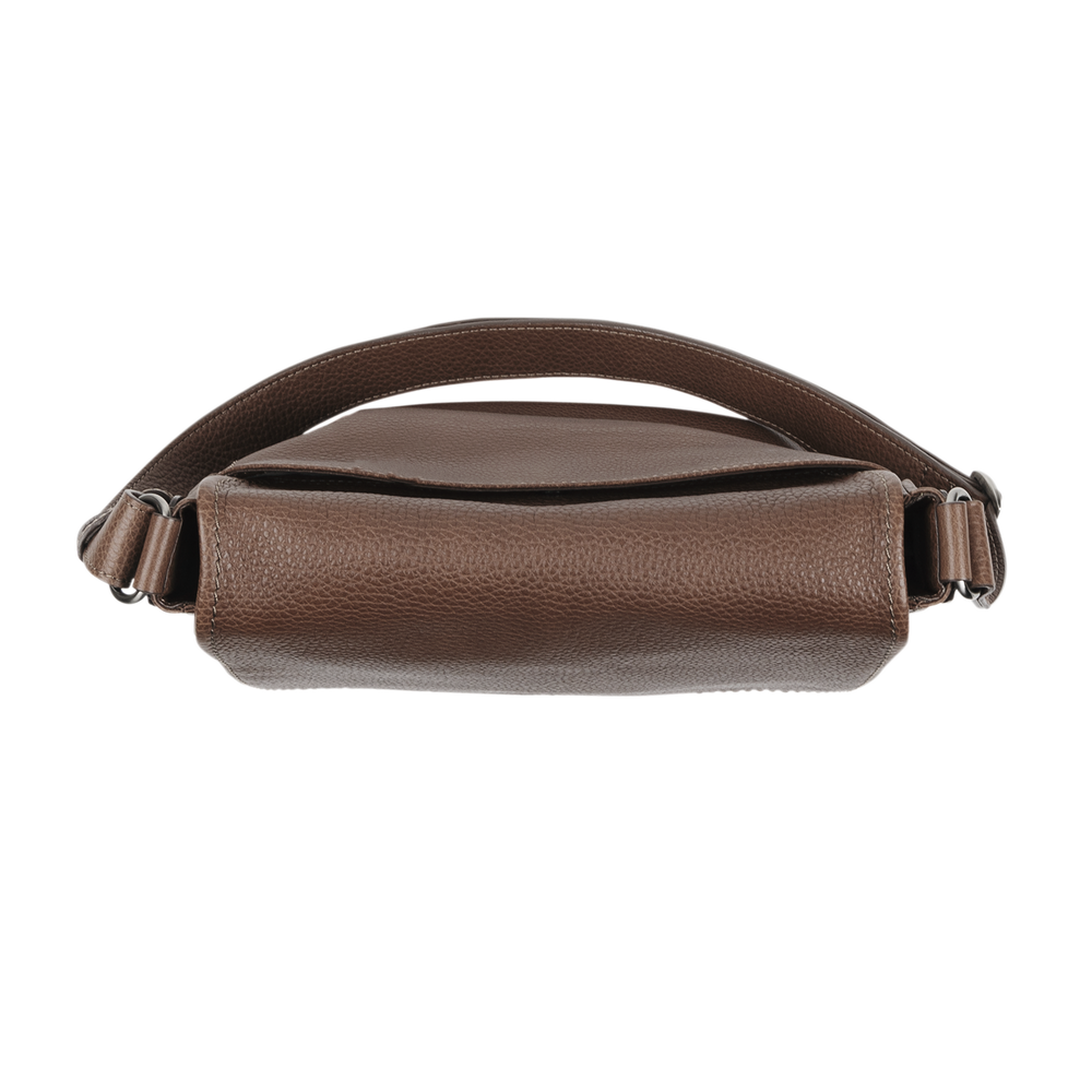 Steerhide (Soft Nume Leather) Tone Nume Shoulder Bag in Stone Made in Japan