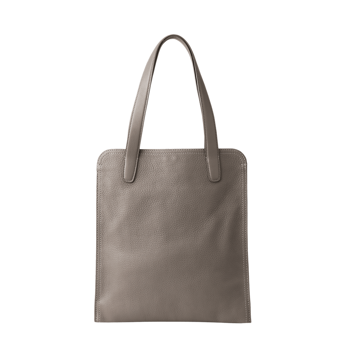 Steerhide (Soft Nume Leather) Tone Nume Slim Tote in Stone Made in Japan
