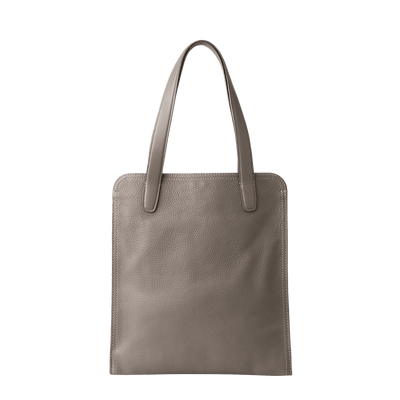 Steerhide (Soft Nume Leather) Tone Nume Slim Tote in Stone Made in Japan