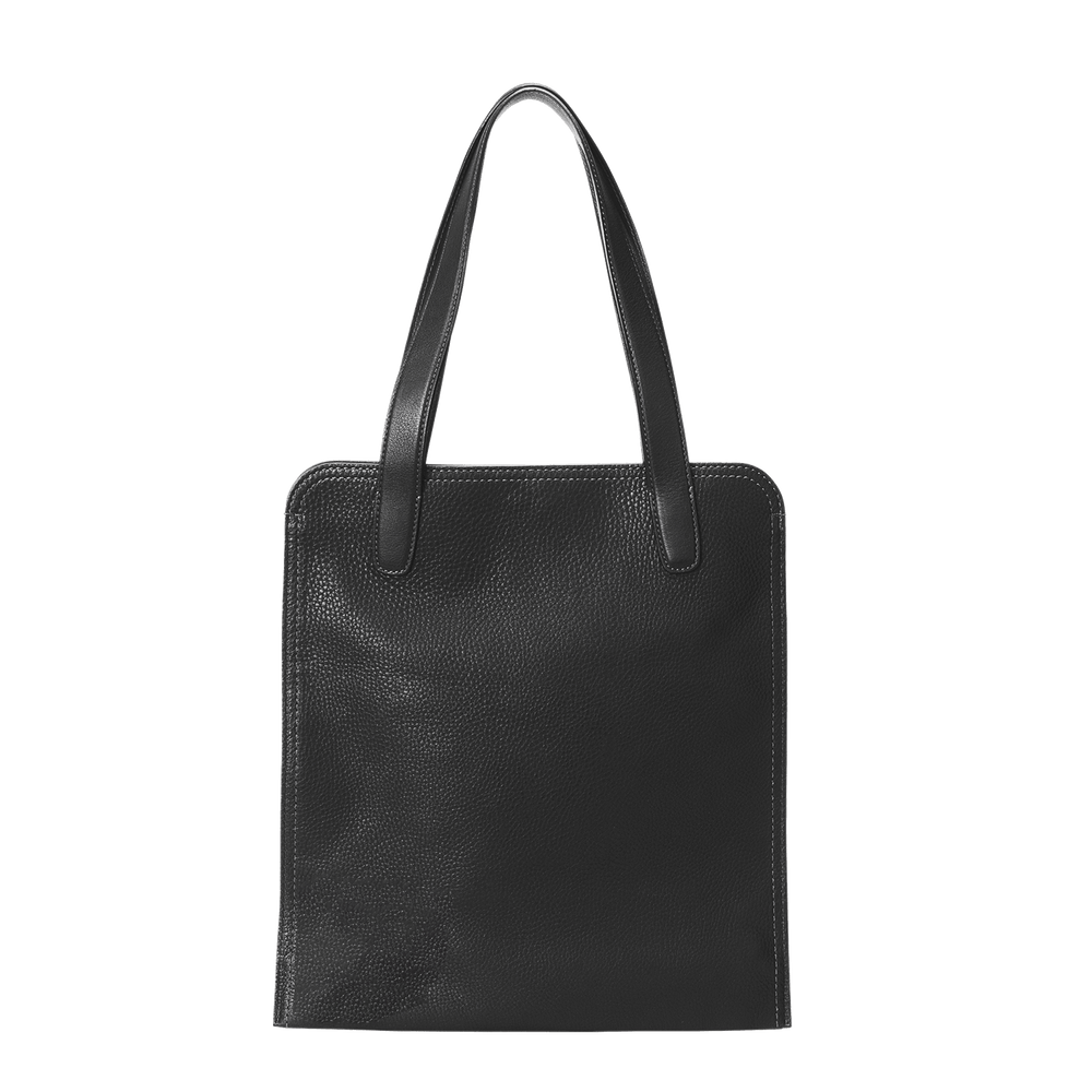 Steerhide (Soft Nume Leather) Tone Nume Slim Tote in Stone Made in Japan