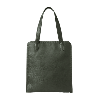 Steerhide  Tone Nume Slim Tote in Dark Olive Made in Japan