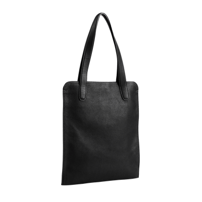 Steerhide (Soft Nume Leather) Tone Nume Slim Tote in Stone Made in Japan