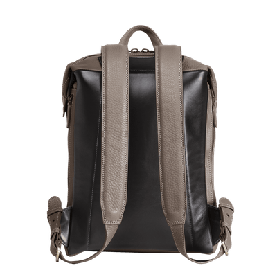 Steerhide (Soft Nume Leather) Tone Nume Medium Backpack in Stone Made in Japan
