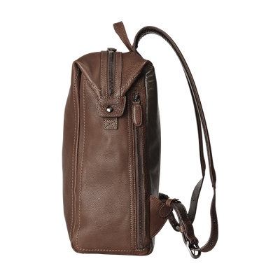 Steerhide (Soft Nume Leather) Tone Nume Medium Backpack in Stone Made in Japan