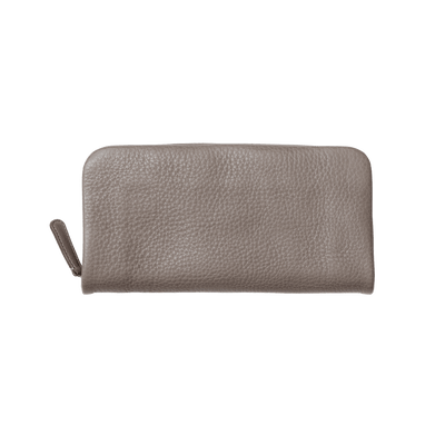 Steerhide (Soft Nume Leather) Tone Nume Zip Long Wallet in Stone Made in Japan