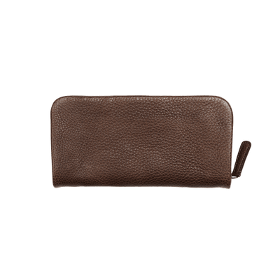 Steerhide (Soft Nume Leather) Tone Nume Zip Long Wallet in Stone Made in Japan