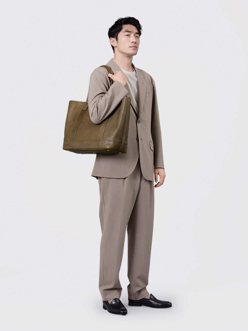 Roadster Large Tote | Leather Tote | Tsuchiya Kaban –Timeless