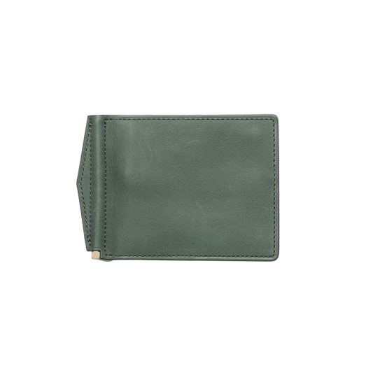 Cowhide  Roadster Money Clip in Deep Green Made in Japan