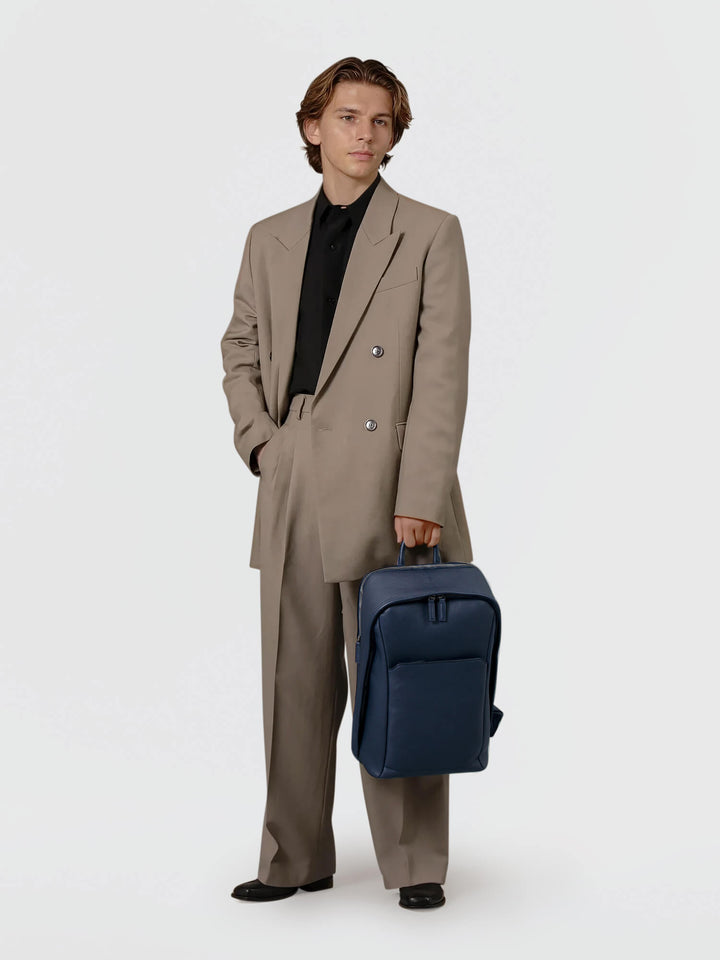 Vainno Round Backpack Waterproof | Waterproof Leather Backpack