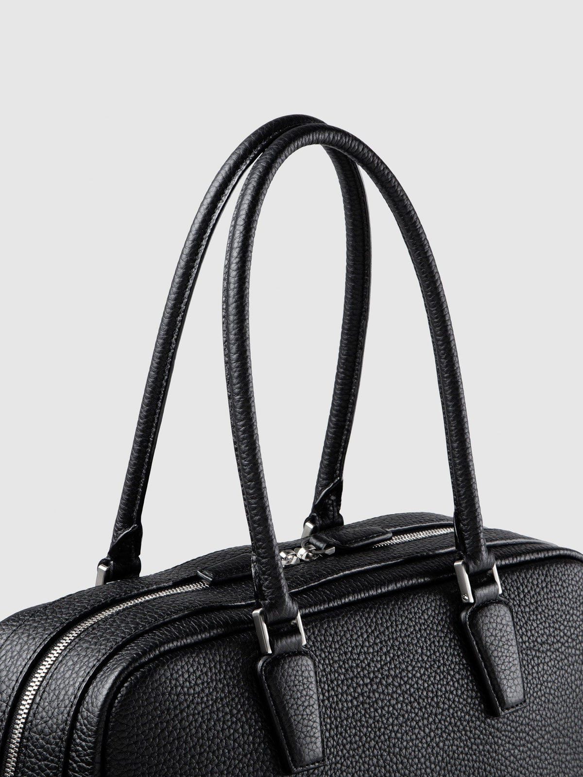 Cowhide (Italian Shrink Leather) TSUCHIYA Class BelleAube Boston in Black Made in Japan