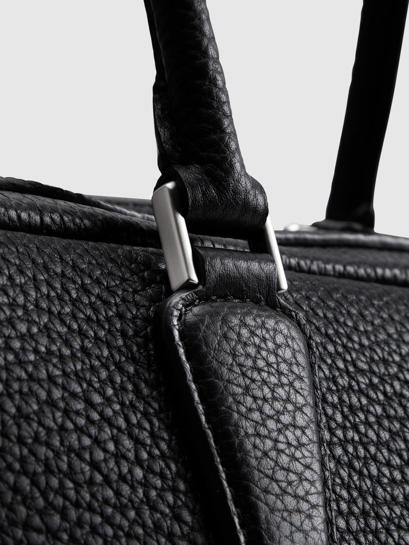 Cowhide (Italian Shrink Leather) TSUCHIYA Class BelleAube Boston in Gray Made in Japan