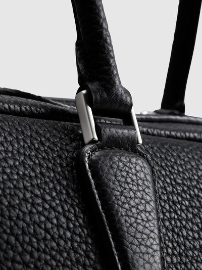 Cowhide (Italian Shrink Leather) TSUCHIYA Class BelleAube Boston in Black Made in Japan