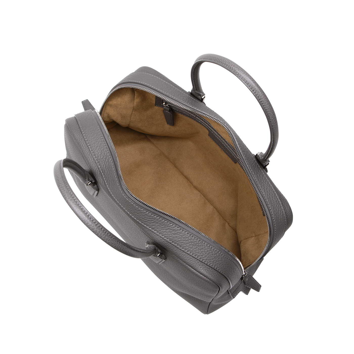 Cowhide (Italian Shrink Leather) TSUCHIYA Class BelleAube Boston in Gray Made in Japan