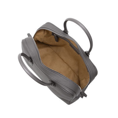 Cowhide (Italian Shrink Leather) TSUCHIYA Class BelleAube Boston in Gray Made in Japan