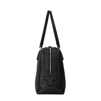 Cowhide (Italian Shrink Leather) TSUCHIYA Class BelleAube Boston in Black Made in Japan