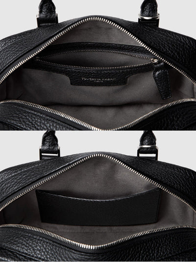 Cowhide (Italian Shrink Leather) TSUCHIYA Class BelleAube 2Way Mini Boston in Gray Made in Japan