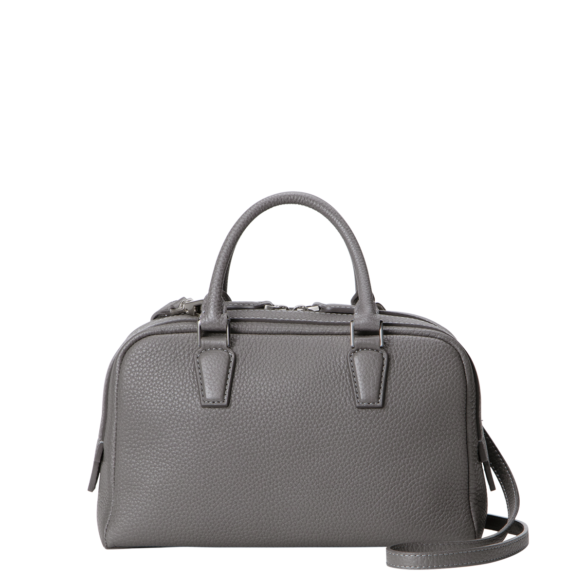 Cowhide (Italian Shrink Leather) TSUCHIYA Class BelleAube 2Way Mini Boston in Gray Made in Japan