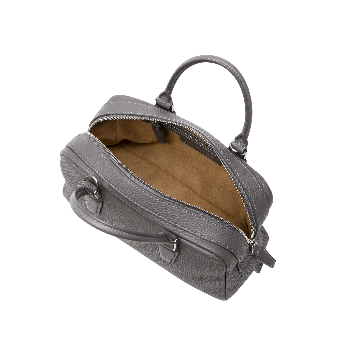 Cowhide (Italian Shrink Leather) TSUCHIYA Class BelleAube 2Way Mini Boston in Gray Made in Japan