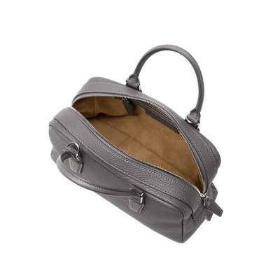 Cowhide (Italian Shrink Leather) TSUCHIYA Class BelleAube 2Way Mini Boston in Gray Made in Japan