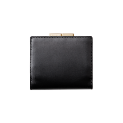 Calfskin (Italian Box Calf) TSUCHIYA Class L'ebene Bifold Wallet in Black Made in Japan