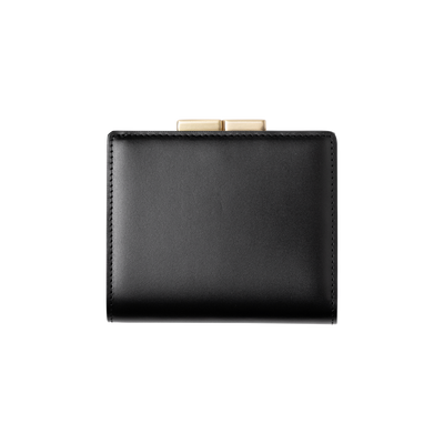 Calfskin (Italian Box Calf) TSUCHIYA Class L'ebene Bifold Wallet in Black Made in Japan