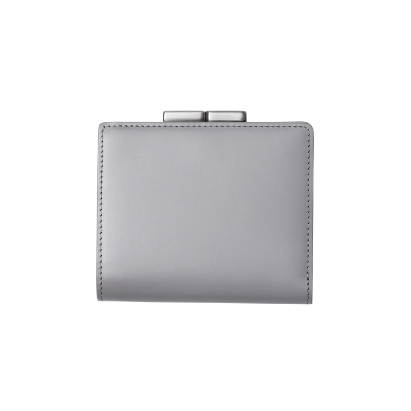 Calfskin (Italian Box Calf) TSUCHIYA Class L'ebene Bifold Wallet in Gray Made in Japan