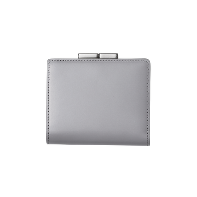 Calfskin (Italian Box Calf) TSUCHIYA Class L'ebene Bifold Wallet in Gray Made in Japan