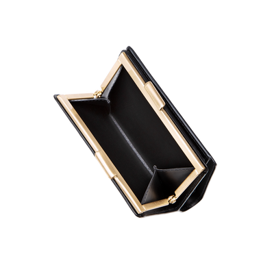 Calfskin (Italian Box Calf) TSUCHIYA Class L'ebene Bifold Wallet in Black Made in Japan