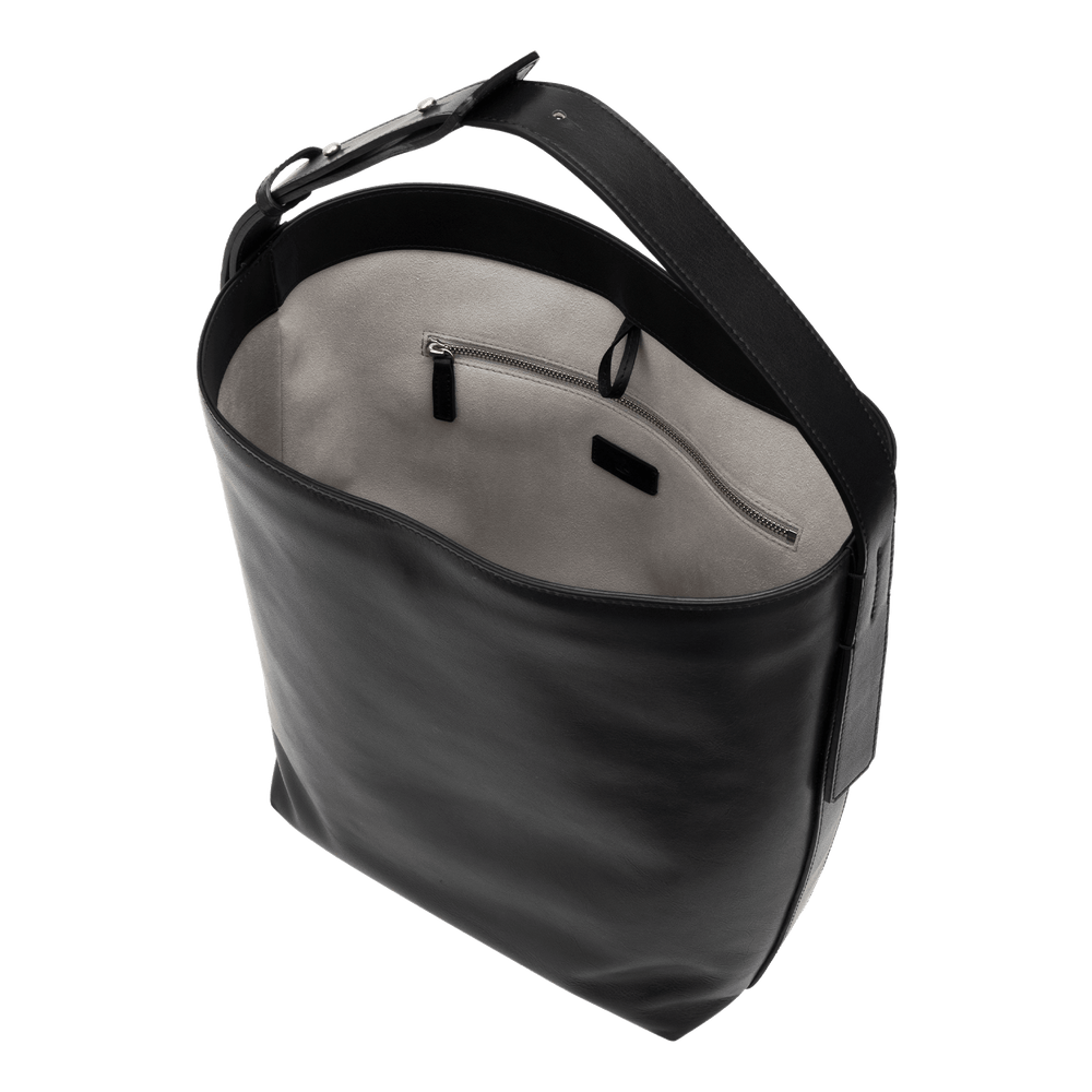 Steerhide  Atlow Bucket Tote in Black Made in Japan