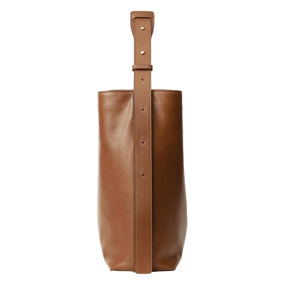 Steerhide  Atlow Bucket Tote in Medium Brown Made in Japan