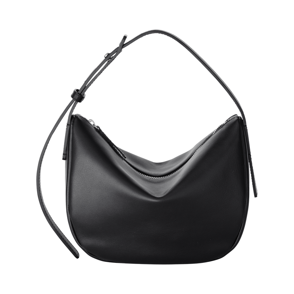 Steerhide  Atlow Mini Round Bag in Black Made in Japan