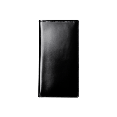 Cordovan Cordovan Coin Pocket Long Slim Wallet in Black Made in Japan