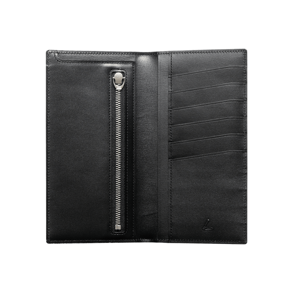 Cordovan Cordovan Coin Pocket Long Slim Wallet in Black Made in Japan