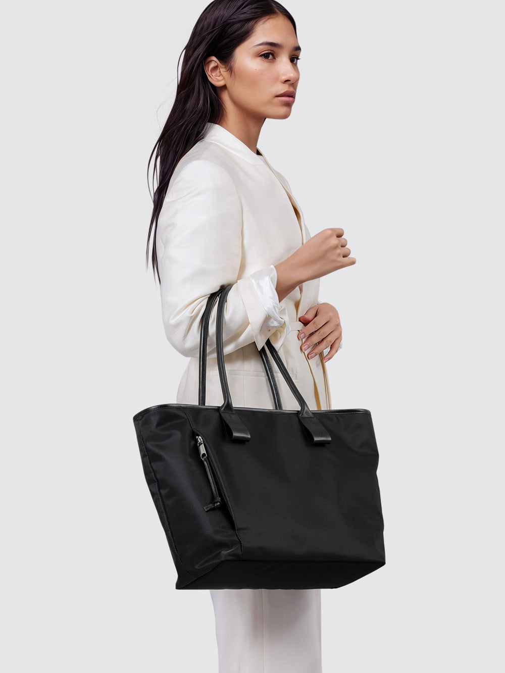 Lohoop Nylon Tote in Black Made in Japan