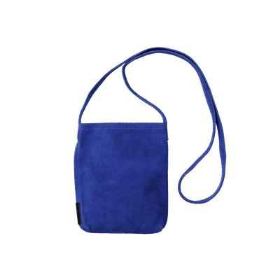 Pig Suede (Soft Pig Suede) Suede Mini Shoulder in Blue Made in Japan
