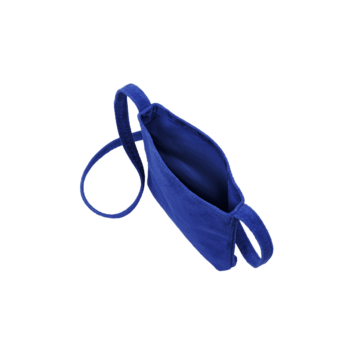 Pig Suede (Soft Pig Suede) Suede Mini Shoulder in Blue Made in Japan