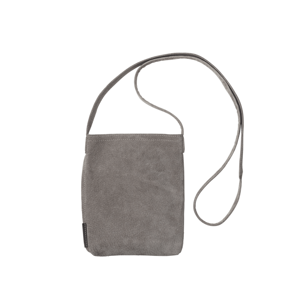 Pig Suede (Soft Pig Suede) Suede Mini Shoulder in Gray Made in Japan