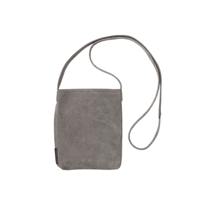 Pig Suede (Soft Pig Suede) Suede Mini Shoulder in Gray Made in Japan