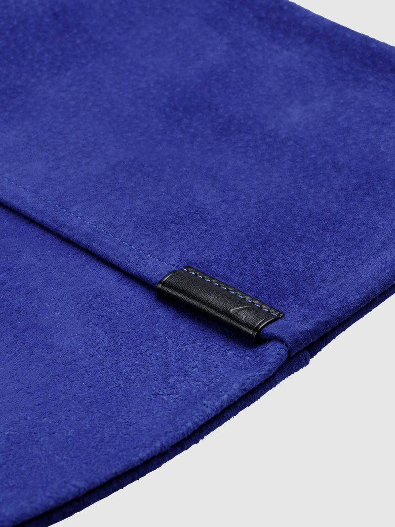 Pig Suede (Soft Pig Suede) Suede Pouch – Medium in Black Made in Japan